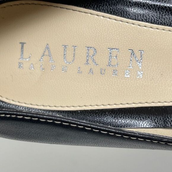 Lauren Ralph Lauren Women's Stiletto Heels Slip On Pumps Black Leather Size 7M - Picture 10 of 10